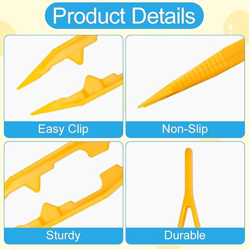 Miniatura 9 de 30 pinzas de plástico, 5 colores surtidos, herramientas de pinzas para manualidades, proyectos de cuentas creativas, fabricación de joyas, niños y