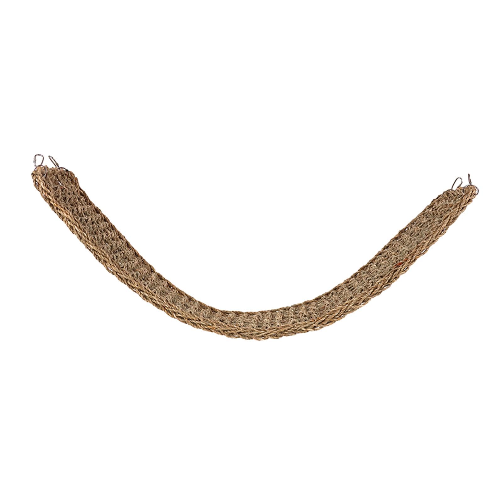 Corda da Arrampicata per Pappagalli, Amaca in Tessuto D' per Uccelli, Tappetino di Alghe Marine per Rosicchiare E Riposare per Pappagallini On, 99x18,5 cm