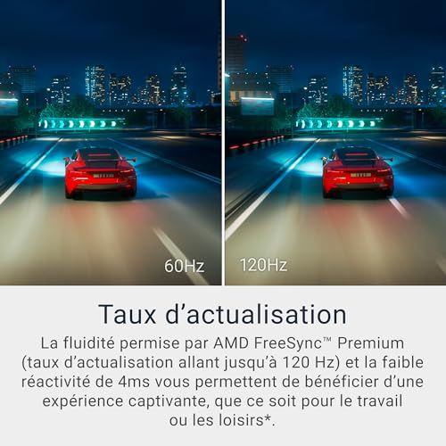 Dell 27 Plus USB-C Écran PC - S2725QC, 4K UHD (3840x2160), 120Hz, IPS, 4ms, AMD FreeSync Premium, 99% sRGB, Réglage en Hauteur, Haut-parleurs intégrés, 2 USB-C, 2 HDMI, 2 USB, Garantie 3 Ans