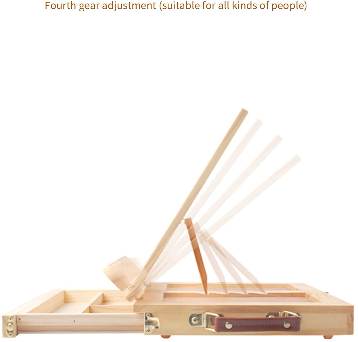 práctico Caballete de escritorio de madera multifuncional plegable, caja de marco de pintura al óleo duradera ARTE AJUSTABLE SKETTE SKETE DE EMPLEADOR PARA PROFESIONES DE LOS ESTUDIANTES Artista profe