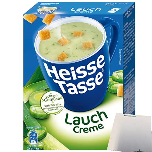 Erasco Heisse Tasse Lauch Creme Suppe 12er Pack (36 Beutel a 17,66g) + usy Block – Bild 3