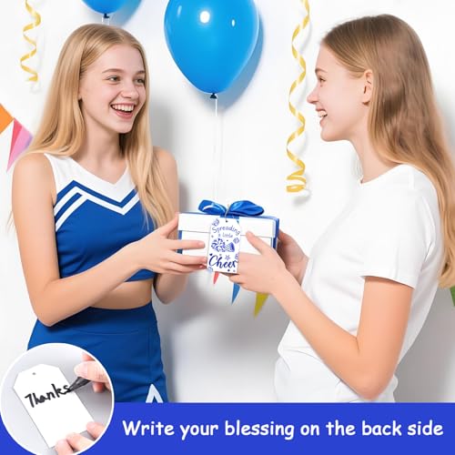 Etiquetas de regalo de porristas azules Serencatcher para cumpleaños y recuerdos de gimnasia 6