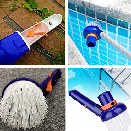 menolana 2 cabeças de escova de limpeza de canto de cerdas de nylon acima da piscina spa banheira de