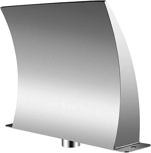 Image FBITE Stainless Steel Pool Fountain 11.8X4.5 Inch, Pool Waterfall Fountain 304 Stainless Steel, Pool Fountains For Inground Pools, Garden Outdoor Waterfalls Sheer Descent Pond Water, Rear Water Inlet