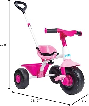 Feber FEBER- Tricycle Trike 2 in 1, Children from 3 Years, Pink (Famosa 800012811)