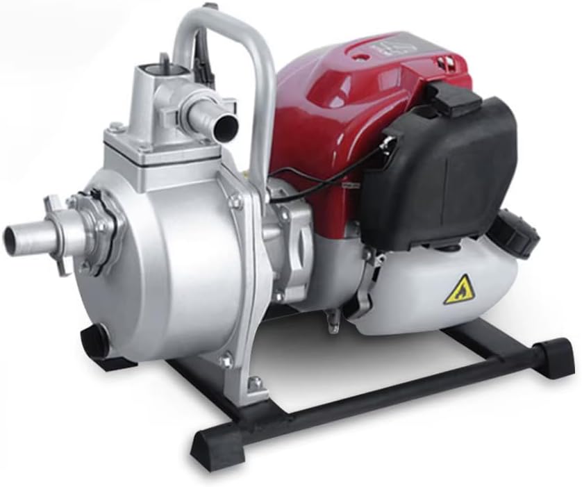 1.9HP 4 Stroke Gas Gasoline Water Pump,1.0" Inch 1.45KW Petrol Water Transfer High Pressure Pump, 39CC Trash Pump 8500RPM Air Cooling Single-cylinder for Irrigation Pool