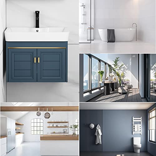 Wall Mount Bathroom Vanities,Bathroom Vanity Sink Combo For Small Space,Wall Mounted Cabinet Set W/White Ceramic Basin Sink Top,Hot And Cold Faucet,For Contemporary Kitchen Patio Laundry Room (Size : #TOP1
