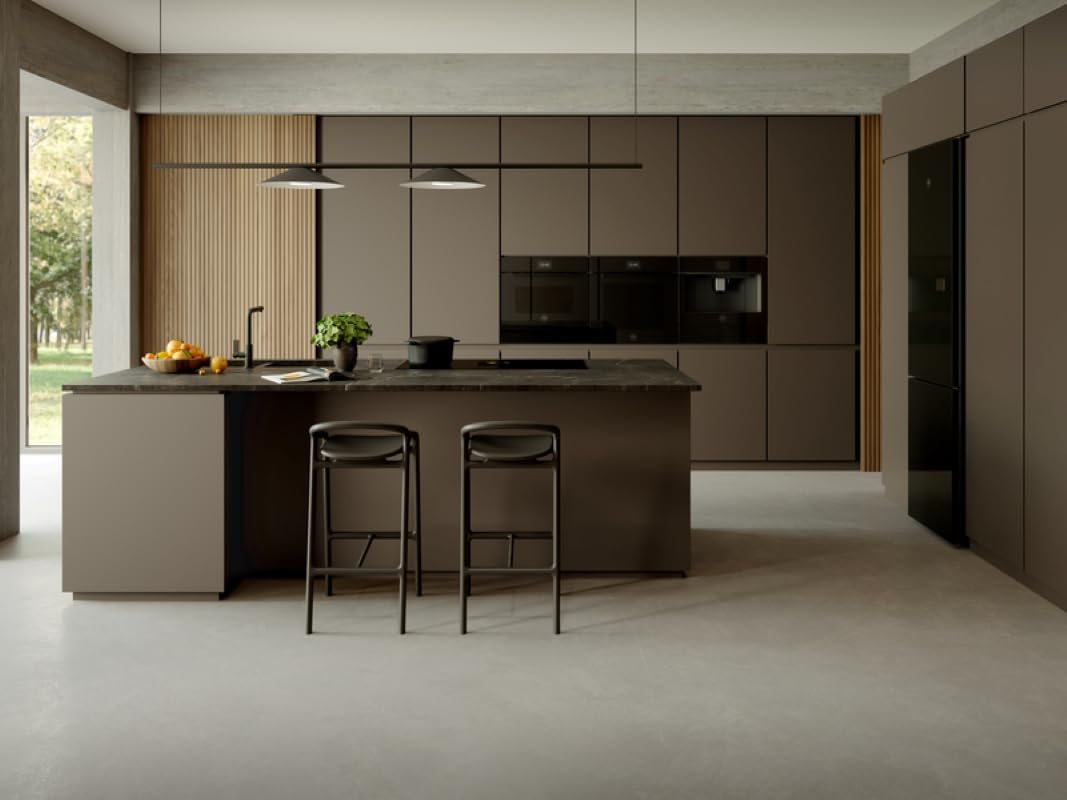 F.LLI BERTAZZONI MODERNFMOD4077MTB1, Forno Microonde Combinato da Incasso, Serie Modern, 30L, 7 Funzioni, Touch TFT, Grill e Ventilato, Vetro Nero, Design Italiano, cm 60x45
