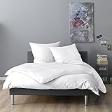 lorena bettwäsche Material: 100% Baumwolle Lorena Mako-Satin Bettwäsche Verona Weiss, Bettbezug einzeln 240x220 cm