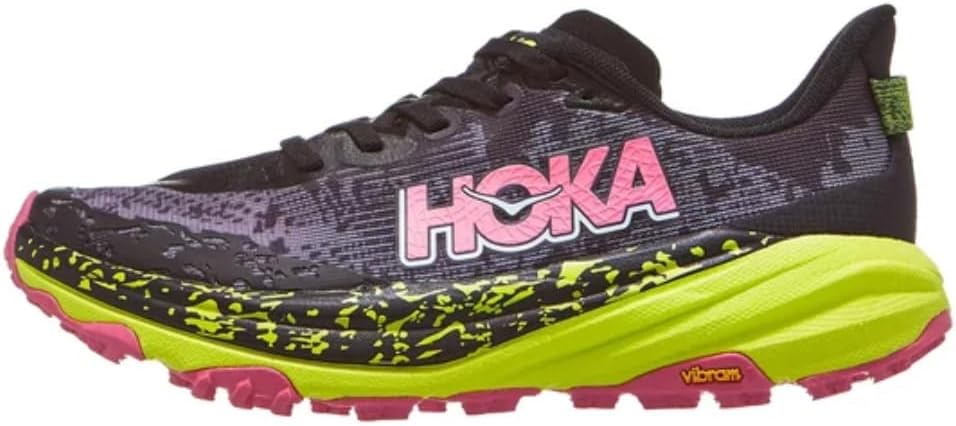 Hoka Women's Speedgoat 6 Black/Neon Hoka Citrus 6.5 Medium