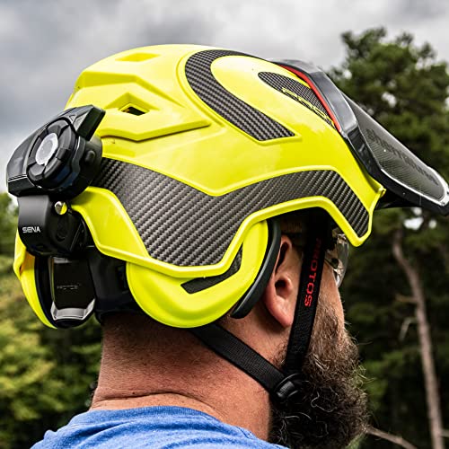 Protos Gmbh Integral Arborist Helmet - Hi-Viz Yellow & Carbon #TOP1
