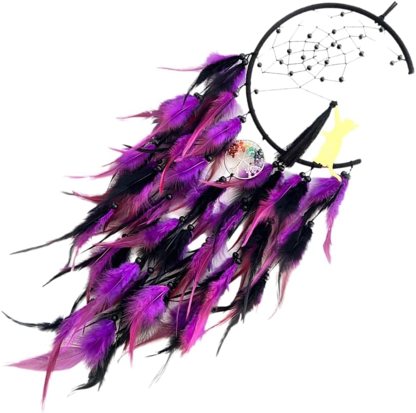 Artisanal Moon Dream Catchers Beads, for Catchings Dream Enhancing Room Ambiances Peaceful Slumbers