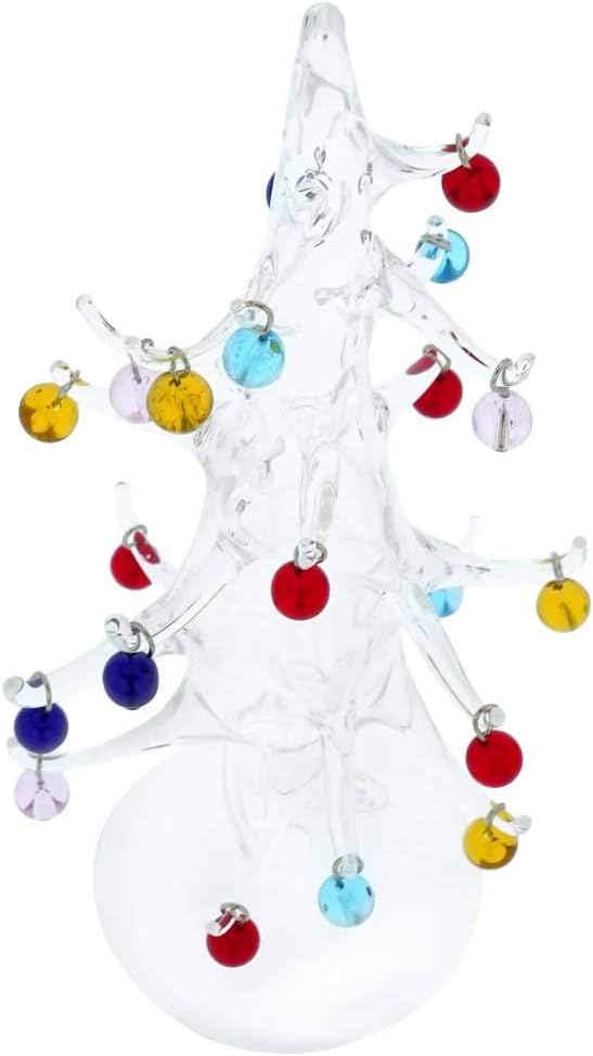 Glass Of Venice Murano Glass Christmas Tree with Ornaments