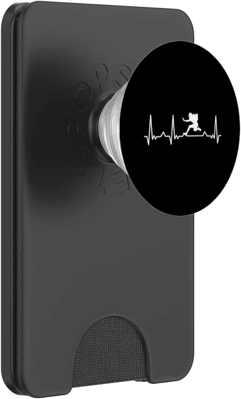 Football Touchdown Quarterback Coach Heartbeat EKG PopSockets PopWallet for MagSafe