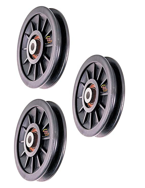 Fitness Starts Fitness Exercise Machine Gym Pulley 4-Inch with Inbuilt Bush and Bearing (2 Pieces) (Black)-image-10