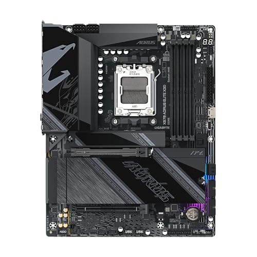 Image of GIGABYTE X870 AORUS Elite X3D AMD AM5 ATX Motherboard, Supports AMD Ryzen 9000 /8000 /7000 Series, DDR5, 16+2+2 Power Phase, 4X M.2, PCIe 5.0, USB4, WIFI7, 5 GbE, PCIe EZ-Latch Plus, 5-Year Warranty
