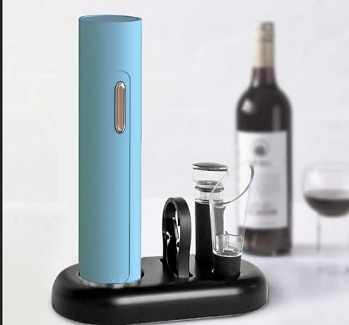 COGUCI Abridor eléctrico de botellas de vino, un solo toque, abierto 60-80 botellas, abridor de sacacorchos de vino reutilizable con cortador de