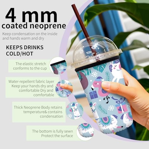 Tasse à café glacé sans condensation grâce au manchon isolant réutilisable - 6