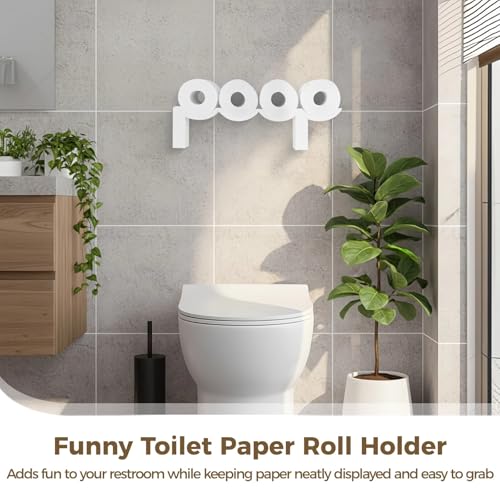 Decoración de baño divertida con este soporte para rollo de papel higiénico de pared 4