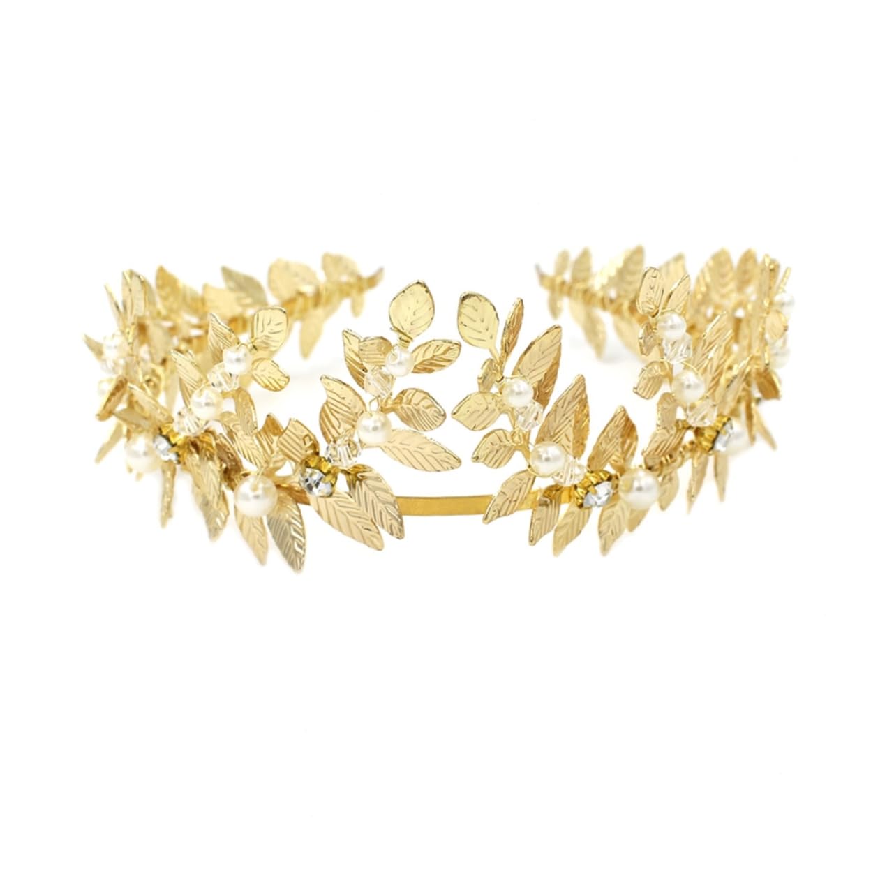 3 pz Fasce per Capelli da Donna Fascia per Capelli con Strass per Donna Fasce per Capelli con Perle Copricapo per Donna Copricapo in Oro Dea Fascia per Capelli Fai da Te
