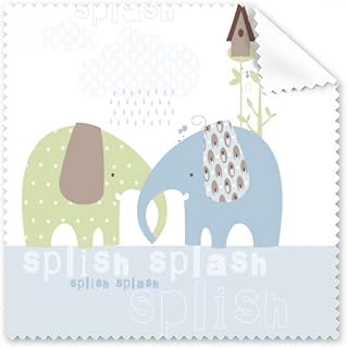 Splash Elephant Blue Green Rain Cleaning Cloth Phone Screen Glasses Cleaner 5pcs