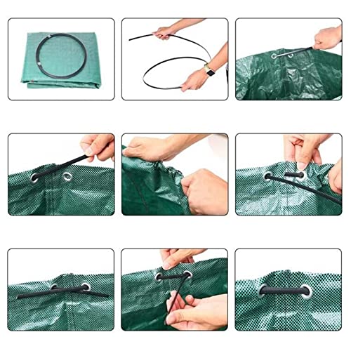 Zucklight Heavy Duty Garden Waste Bags 270 Litre, 3 Sacks Builders Bags Reusable, Industrial Fabric and Handles - Image 4