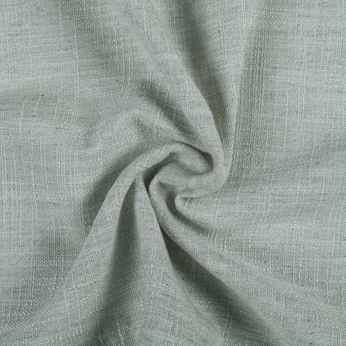 Image of TWOPAGES 26 inch inch W x 18 inch inch L Linen Blend Cafe Curtains for Kitchen Window, Light Filtering Pinch Pleated Tier Curtains, Modern Farmhouse Half Window Curtains for Small Window, Aqua, 2 Panels