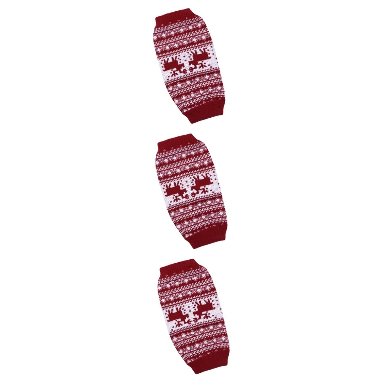 BESPORTBLE 3 Pz Abbigliamento Natalizio per Animali Domestici Costume Cane Natale Maglioncini Cane Cucciolo Natale del Cane Maglioni Natalizi Vestiti Autunno e Inverno Maglione Rosso