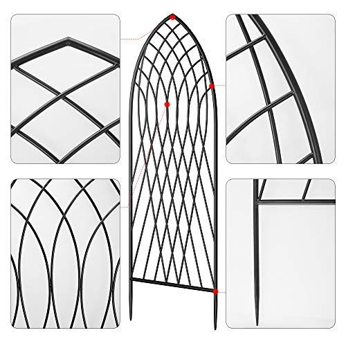 Amagabeli Garden & Home TRELLIS053 Amagabeli 2 Pack Large Garden Trellis For Climbing Plants 75 Inch X 31 Inch Heavy Duty Rustproof Black Iron Plant Trellis thumb #2