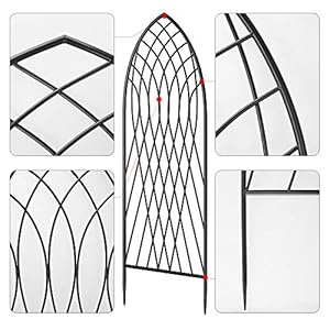 Amagabeli 2 pack large garden trellis for climbing plants 75 x 31 heavy duty rustproof black iron plant trellis for potted plants support tall wall metal trellis for rose vegetables cucumber gt05  urban country home decor
