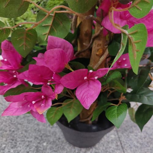 Garveehome 6ft Bougainvillea Artificial Tree, Fake Bougainvillea Tree with Flowers in Plastic Pot Front Porch Plants for Office House Living Room Home Decor Housewarming Gift 185cm
