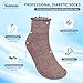 Bulinlulu Women’s Diabetic Socks – 6 Pairs Non-Binding Neuropathy Socks for Women 6-9 9-11(Flower D-Large)