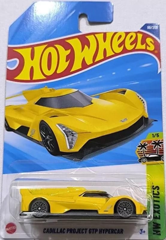 Image of Hot Wheels Cadillac Project GTP Hypercar HW Exotics Ages 3 and Up 99 /250 (Yellow)