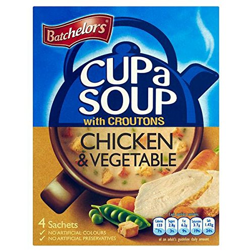 Batchelors Cup eine Suppe mit Croutons Chicken & Gemüse 4 Sachets 9 x 110g