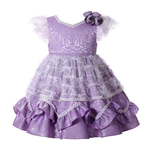 Pettigirl Toddler Girl Purple Summer Sleeveless Sundress Clothes Elegant Party Wedding Casual Dress for Kids