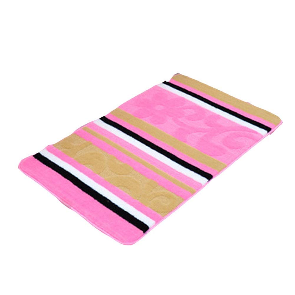 Chlyuan-hm Door Mat Stripe Floral Non Slip Indoor Outdoor Absorbs Doormat Entrance Rug Carpet Shoes Scraper Door Mat for Entry Garage Patio Front Door Home Office Kitchen Entrance Mat Entrance Rug