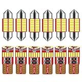 DODOFUN 12V 31MM DE3175 3175 DE3022 DE3021 Festoon and T10 194 168 2825 W5W LED bulbs Combo Kit Extr