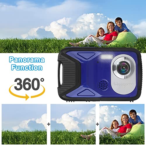Waterproof Digital Camera 1080P 21Mp Underwater Kids Camera With 2.8" Lcd Screen 8X Digital Zoom Rechargeable Point And Shoot Camera Compact Portable Digital Camera For Kids Students,Teens Blue #TOP6