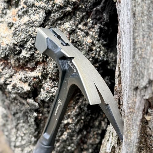 ProBauTech ProHit600GB Latthammer 600 g vollgeschmiedet mit glatter Bahn und magnetischem Nagelhalter, Zimmermannshammer mit ergonomischem Griff