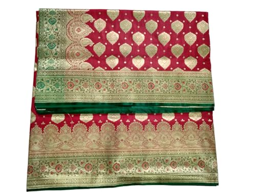 CRAFTONI red banarasi silk saree in pure silk – image 3