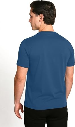 untouched Organic Supima Cotton Crew Neck T-Shirt, Breathable Men Cool Crew Neck Casual Basic Tee Shirt Undershirt