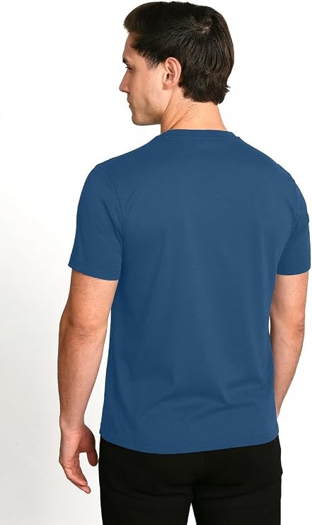 untouched Organic Supima Cotton Crew Neck T-Shirt, Breathable Men Cool Crew Neck Casual Basic Tee Shirt Undershirt