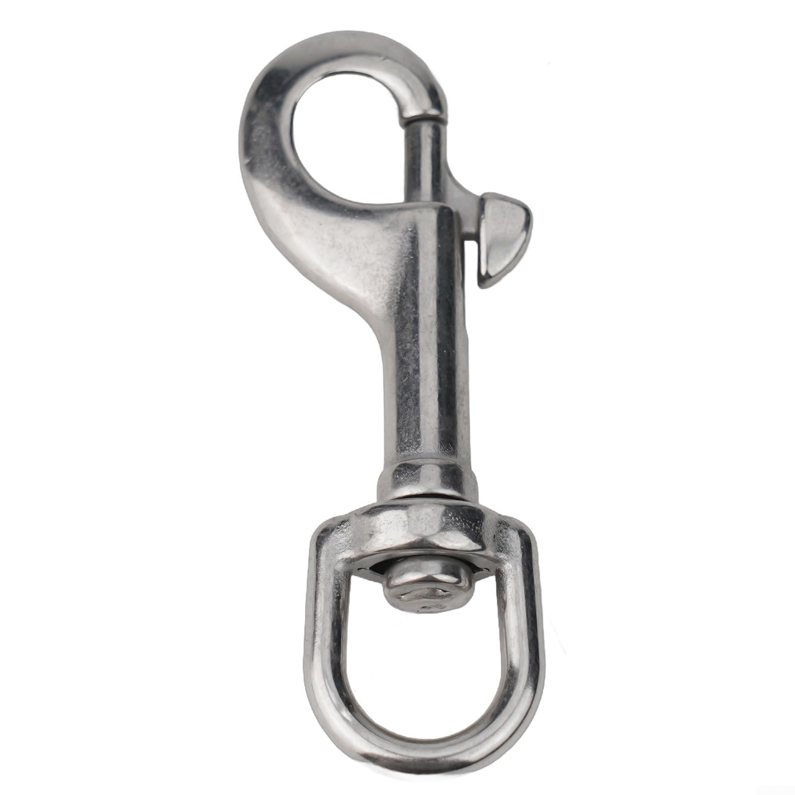 Gdfnmogo Stainless Steel Swivel Snap Hook 316 Marine Grade Carabiner Clip for Scuba Diving Pet Leash Flag Camping Tent Rope Accessory Silver(82mm)