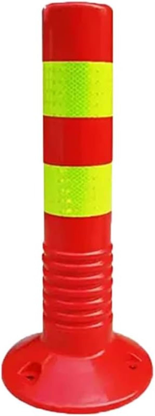 noxozoqm Soft Rubber Fixed Type Parking Bollards, High Visibility Yellow and Red Car Parking Barrier Post Warning Barrier Blocking Bollards Residential District Parking Posts (Size : 45cm(Red and YEL