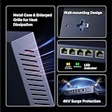 UGREEN 2.5Gbps Network Switch, 5 x 2.5Gbps Base-T& 1 x 10Gbps SFP+ Slot Ethernet Splitter, 6 Port Metal Case Ethernet Switch Hub,Desktop & Wall-Mounting,Plug & Play for TV/Laptop/Switch/Router/Camera - Image 7