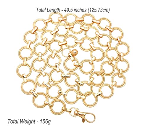 Women's Polished O- Ring All Over Links Metal Link Chain Waist Fashion Belt3