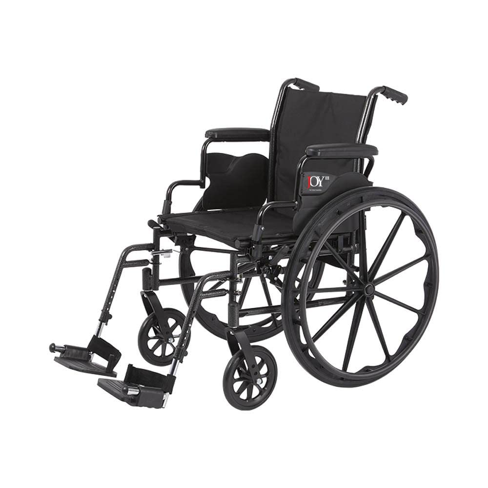 Joy 3 Lightweight K3 Wheelchair with Flip-Back, Desk-Length Armrests & Swing-Away Footrests (16 inch)