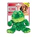 KONG Plush Low Stuffing Squeak Sitting Frog Toy, for Medium Dogs, Green