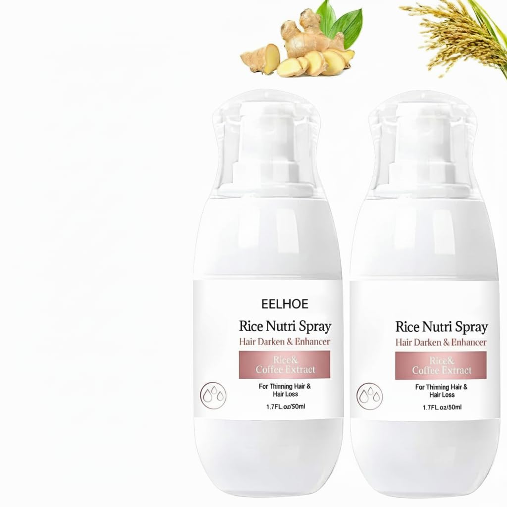 NALACAL 2PCS Hair Growth Support Spray - Rice Water for Fuller and Thicker Hair, Fast Absorbing Formula, Ideal for Thinning Hair, Suitable for All Types, Men & Women