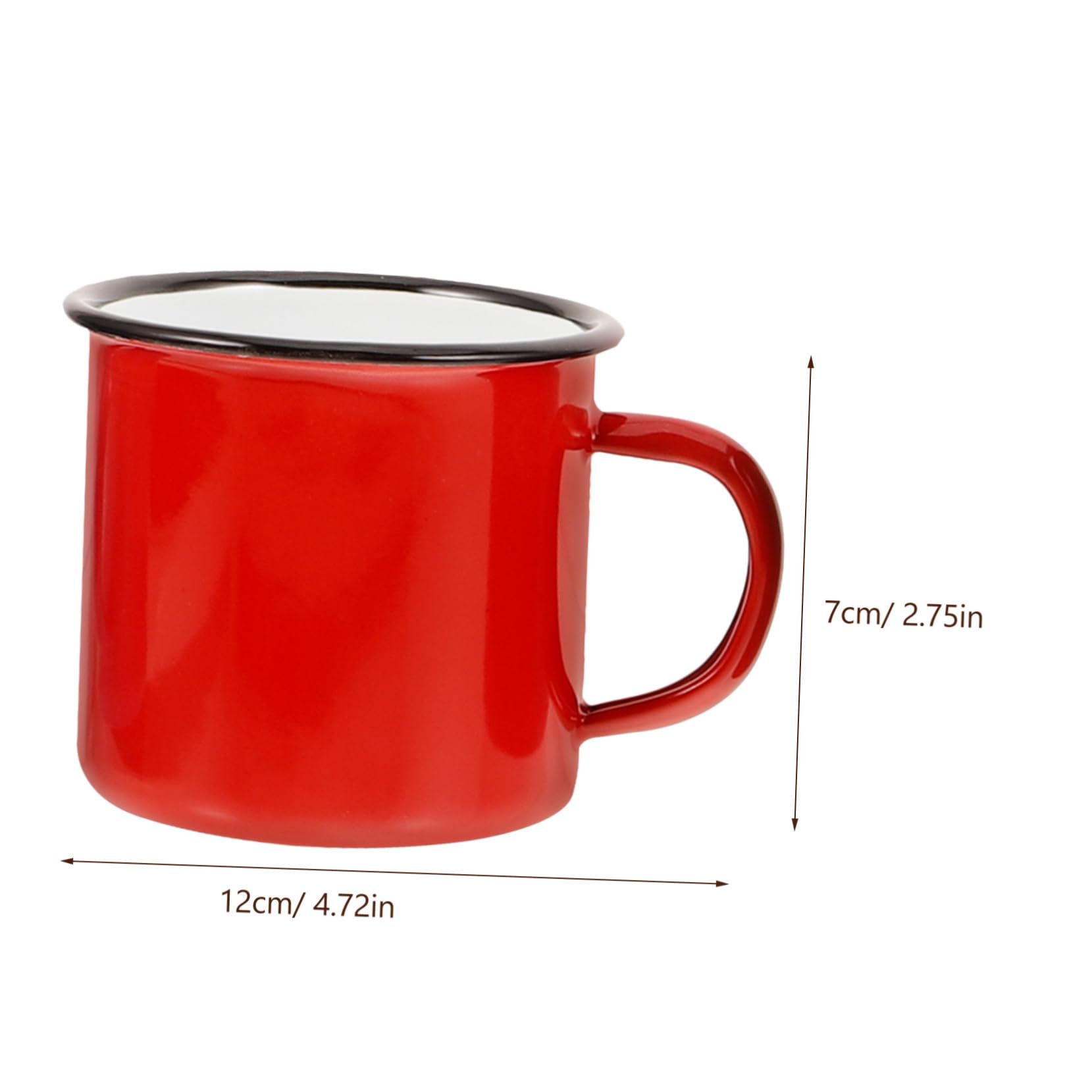 PartyKindom 4stücke Emaille-wasserbecher Wiederverwendbare Becher für Tee Kaffee Milch Heiße Camping-becher Retro-design Bruchfest für Heiße und Kalte Getränke